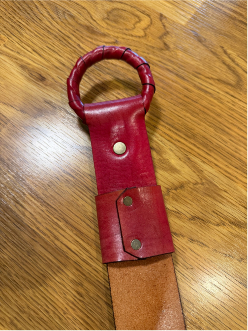 Italian Artisan Red Leather Statement Belt – Handmade Luxury Fits Small to XL - Picture 8 of 10
